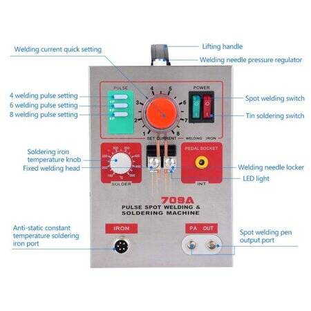 SUNKKO 709A Battery Spot Welder With 70B Welding Pen EU Plug 220V - 4