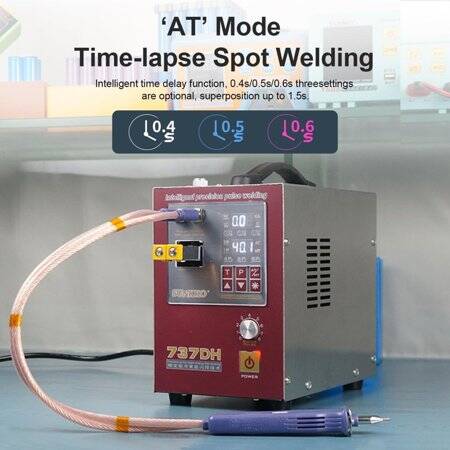 SUNKKO 737DH 4-3KW 18650 Battery Pulse Spot Welder With 70B Spot Welding Pen EU Plug 220V - 5
