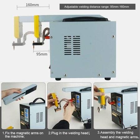 SUNKKO 738AL 18650 Pil Darbe Nokta Kaynakçı + 73LA Kaynak Kolu + 70BN Kaynak Kalemi EU Fişli 220V - 5