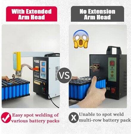 SUNKKO 738AL 18650 Pil Darbe Nokta Kaynakçı + 73LB Kaynak Kolu + 70BN Kaynak Kalemi EU Fişli 220V - 5