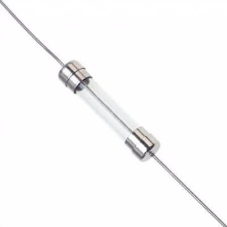 TBC2200A+P FUSE GLASS 5x20 20A 250V TIME LAG AXIAL WITH LEG - 1