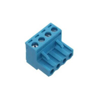 TBP01P1-508-04BE TERM.BLK 5.08MM 4P PLUGGABLE FEMALE BLUE - 1