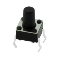 TC-0107-X SWITCH TACT 6.00x6.00 8.50mm 160gF THT V/T - 1