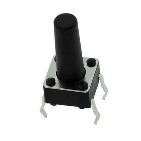 TC-0109-V SWITCH TACT 6.00x6.00 12.50mm 130gF THT V/T - 1