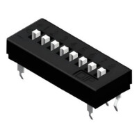 TDS-08-V SWITCH DIP 8 Pos. SPDT 25mA 24VDC THT V/T - 1