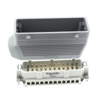 TEX24WP16 CONN.HOOD SIDE ENTRY 24P+PE WITH MALE INSERT - 1