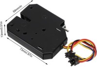 Tip A Siyah XG-07D 12V DC 2A İki Telli Kilit Açma Geri Tepmeli Küçük Dolap Elektromanyetik Kilit Boyutu:72x65x13mm - 3