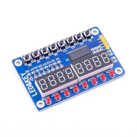 TM1638 Button Digital LED Display Module - 4