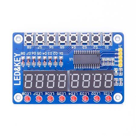 TM1638 Modülü Anahtar Ekran AVR Arduino 8-Bit Dijital LED Kartı - 2