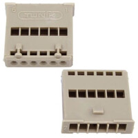 TMK1006-RED MINIMODUL CONNECTOR 6PIN 180C FEMALE TUNIK RED - 1