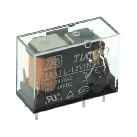 TRA1-L-12VDC-S-Z(2) RELAY POWER 10A 12VDC 1FromC TRANSPARENT COVER - 1