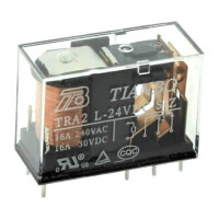 TRA2-L-24VDC-S-Z(2) RELAY POWER 16A 24VDC 1FormC PCB TYPE TRANSPARENT - 1