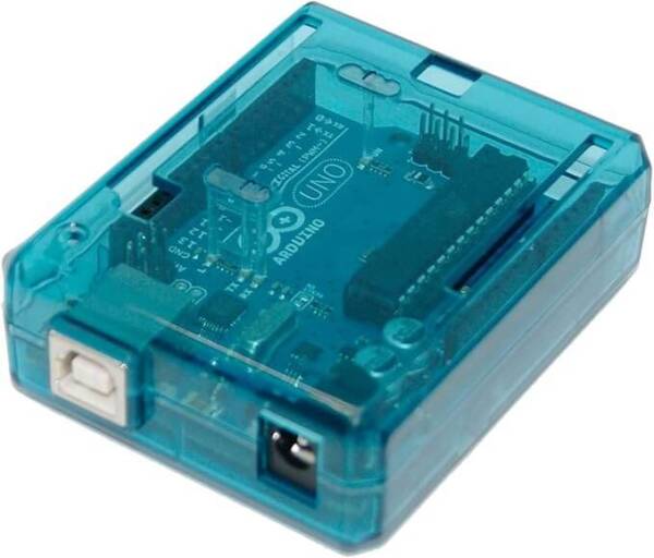 Transparent Blue ABS Plastic Case for UNO R3 - 1