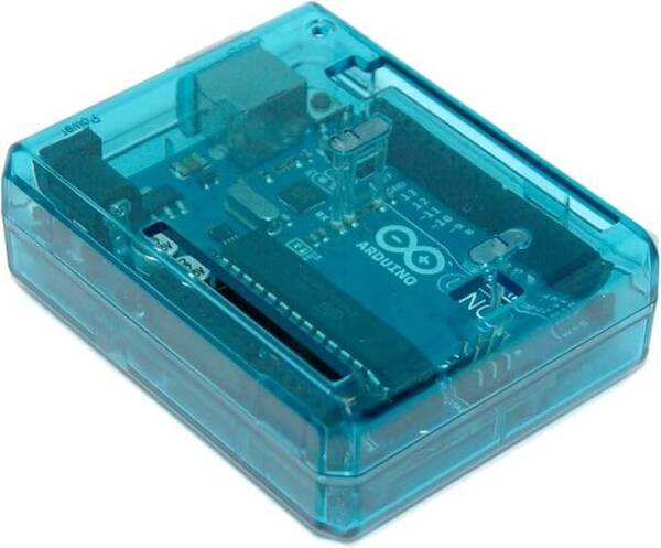 Transparent Blue ABS Plastic Case for UNO R3 - 2