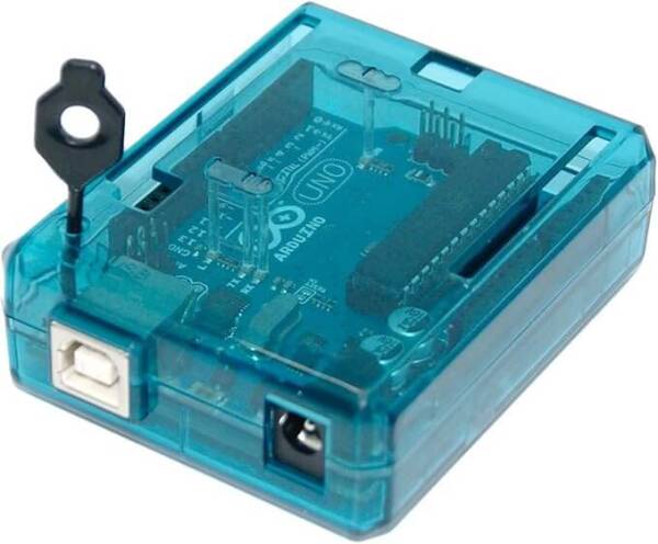 Transparent Blue ABS Plastic Case for UNO R3 - 4