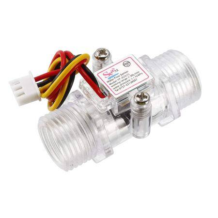Transparent Water Flow Sensor (Sea) YF-S201C Flowmeter G1/2 1-30L/min 5-15V - 1