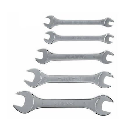 TS-05 WRENCH SET KOMBİNE ANAHTAR SETİ 5Lİ 2-AĞZI AÇIK PASLANMAZ - 1
