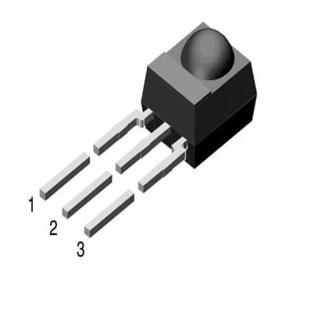 TSOP34338 SENSORS TRANSDUCERS IR RCVR MOD 38KHZ VISHAY - 1