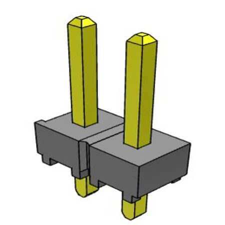 TSW-102-07-G-S PIN HEADER 2PIN(1X2) 2.54MM THT V/T - 1
