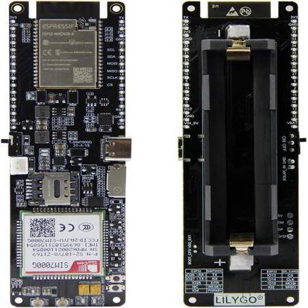 TTGO T-SIM7000G Modülü ESP32-WROVER-B Çipli WiFi Bluetooth 18560 Pil Yuvalı Solar Şarj Geliştirme Kurulu CH9102F Çipli - 1