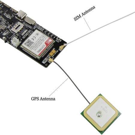 TTGO T-SIM7000G Modülü ESP32-WROVER-B Çipli WiFi Bluetooth 18560 Pil Yuvalı Solar Şarj Geliştirme Kurulu CH9102F Çipli - 3