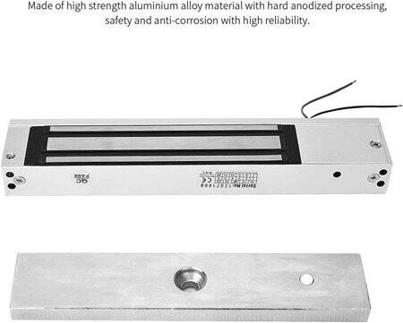Tutkal Su Geçirmez 280KG 12V DC/500-600MA İki Telli Manyetik Kilit Sağ Çıkış - 3