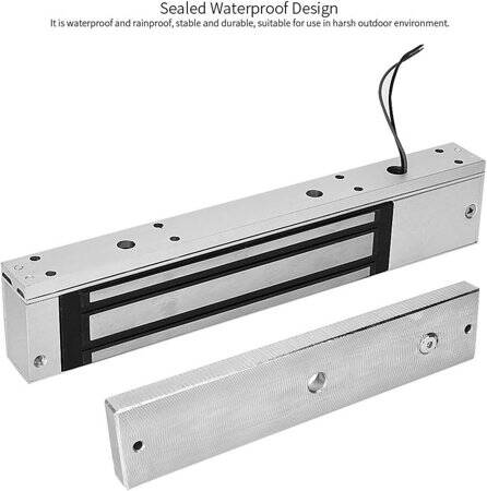 Tutkal Su Geçirmez 280KG 12V DC/500-600MA İki Telli Manyetik Kilit Sağ Çıkış - 4
