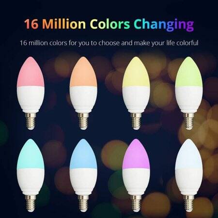 Tuya E14 Zigbee3.0 Home Smart RGBCW CAndle Bulb Dimmable And Compatible With Alexa Google Home Smart Lighting E14 5W 400lm - 2