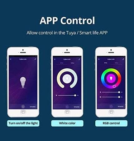 Tuya E14 Zigbee3.0 Home Smart RGBCW CAndle Bulb Dimmable And Compatible With Alexa Google Home Smart Lighting E14 5W 400lm - 4