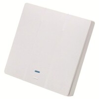 Tuya WiFi 2 Channels Touch Smart Switch Type 86 EU Plug White 110V-240V Size: 86x86x35mm - 1