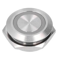 Ultra-Short Flat Head 12mm 12--24V Waterproof Momentary Self-Resert Ultra-Thin Touch Metal Push Button With Yellow Led Light - 3
