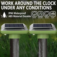 Ultrasonic Snakes Mouse Gophers Solar Powered Mole Repeller - 2
