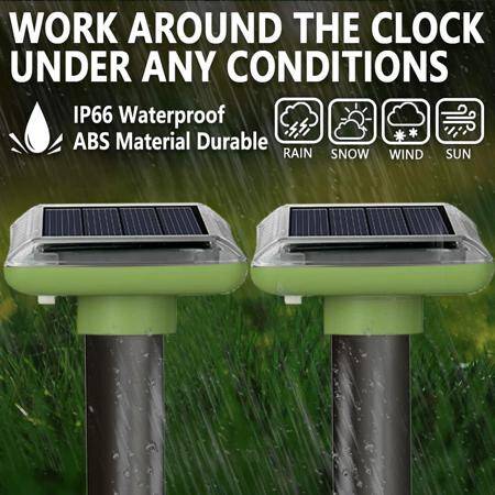 Ultrasonic Snakes Mouse Gophers Solar Powered Mole Repeller - 2