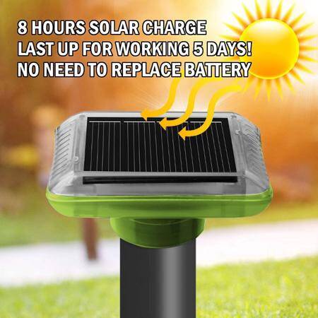 Ultrasonic Snakes Mouse Gophers Solar Powered Mole Repeller - 3