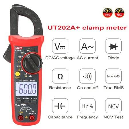 UNI-T UT203+ 400A Digital Clamp Meter Automatic Range True RMS High Precision Multimeter Without Battery - 2
