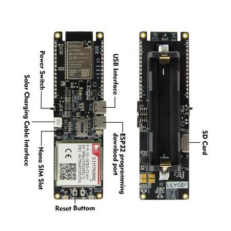  Unsoldered TTGO SIM7600E-H Module ESP32-WROVER-B Chip WiFi Bluetooth 18560 Battery Holder Solar Charge Development Board CH9102F Chip - 3