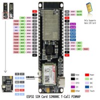 Unsoldered TTGO T-Call&SIM800C-DS V02 ESP32 WIFI Bluetooth Nano Card Slot SIM800C Module Development Board Hardware - 2