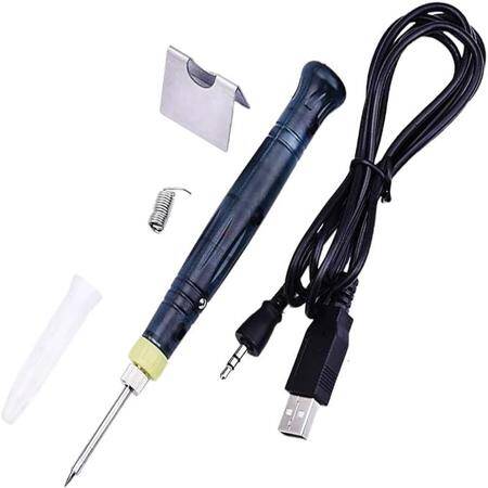 USB 5V 8W USB Siyah Kalem Havya Seti - Sıcaklık Ayarlı Mod Seçimli - 1