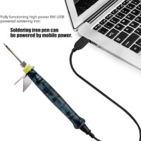 USB 5V 8W USB Siyah Kalem Havya Seti - Sıcaklık Ayarlı Mod Seçimli - 2