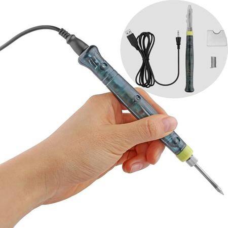 USB 5V 8W USB Siyah Kalem Havya Seti - Sıcaklık Ayarlı Mod Seçimli - 5