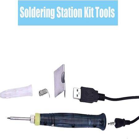 USB 5V 8W USB Siyah Kalem Havya Seti - Sıcaklık Ayarlı Mod Seçimli - 6