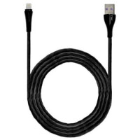 USB A TO LIGHTNING 1M-B USB CABLE A MALE to LIGHTNING BLACK - 1