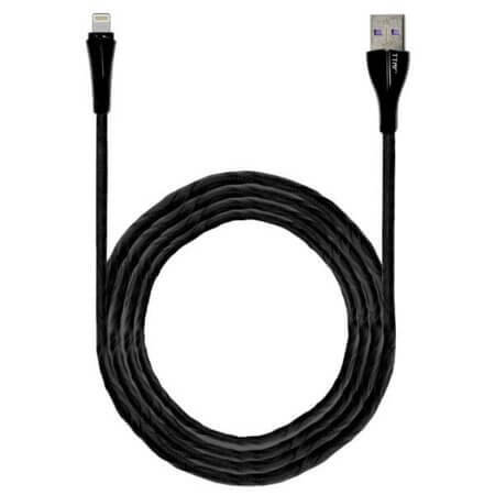 USB A TO LIGHTNING 1M-B USB CABLE A MALE to LIGHTNING BLACK - 1