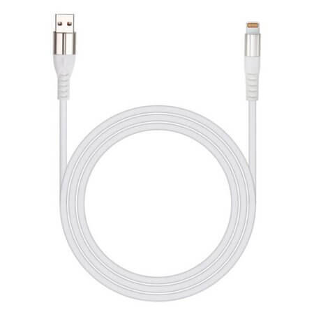 USB A TO LIGHTNING 2M-W USB CABLE A MALE to LIGHTNING 2MT WHITE - 1