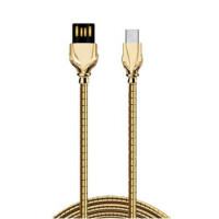 USB A TO TYPE C 1M-GOLD USB CABLE A MALE to TYPE-C 1MT GOLD 2.4A - 1