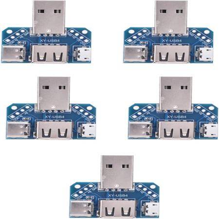 USB Adapter Board Male To Female Adapter Micro USB/Type-c Interface 4P 2.54mm - 2