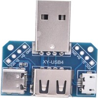 USB Adapter Board Male To Female Adapter Micro USB/Type-c Interface 4P 2.54mm - 5