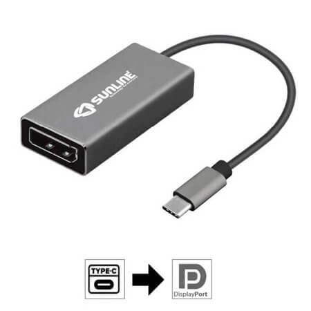 USB TYPE C-DISPLAYPORT-2 USB TYPE C-DISPLAYPORT DÖNÜŞTÜRÜCÜ ADAPTÖR 4K - 1