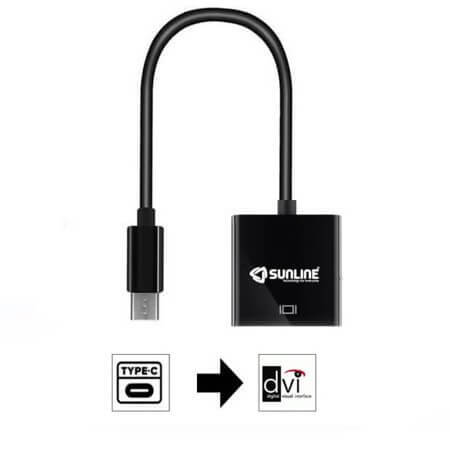 USB TYPE C-DVI ÇEVİRİCİ USB TYPE C-DVI 4K DÖNÜŞTÜRÜCÜ - 1
