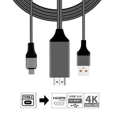 USB3.1 TYPE C-HDMI KABLO USB 3.1 TYPE-C HDMI 4K 60HZ 30HZ KABLOSU - 1